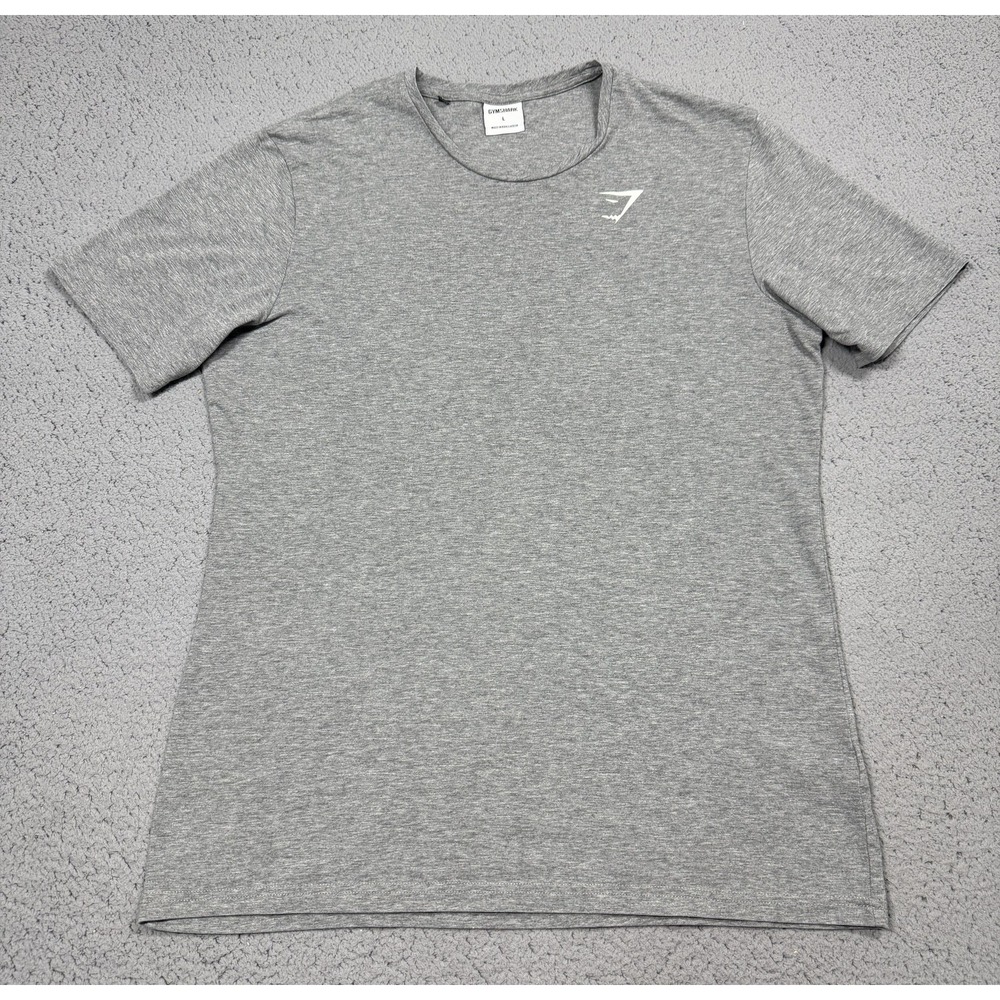 Gymshark Shirt Womens Large Gray Short Sleeve Crewneck Athletic Gym Training Top